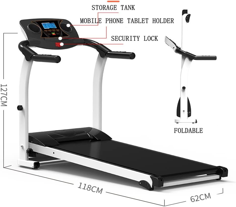Motorized Electric Treadmill for Home,Folding Treadmill with Incline 1.5HP 12KM/H Electric Treadmill for Home Foldable, Walking Running Machine