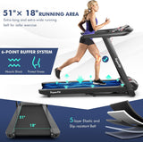 Goplus 4.75HP Folding Treadmill with 15% Auto Incline, Electric Superfit Treadmill w/Voice and APP Control, 20 Preset Programs, LED Touch Screen, Walking Jogging Running Machine for Home Office