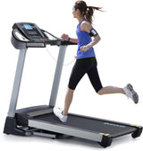 BORGUSI 15% Auto Incline Treadmill with 20" Wide Tread Belt, 350 LBS Capacity, 3.5 HP, Speeds Up to 10 MPH, Folding Treadmill with 15 Preset Programs LCD Display